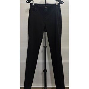 Nine West Black Stretch Skinny Slimmed Crop Mid Rise Coin Pants Womens Size 8